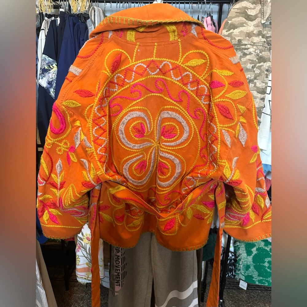 NWT FREE PEOPLE NORI EMBROIDERED JACKET - Picture 4 of 5